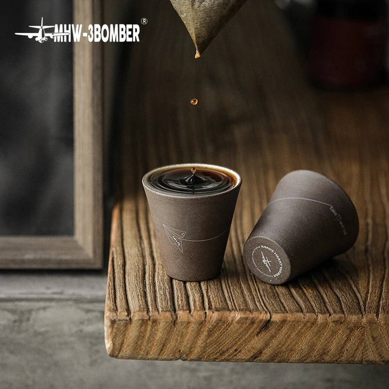 MHW-3BOMBER 120ml Ceramic Coffee Mugs Tea Mugs Delicate Durable Coffee Cups Set Chic Cafe Home Espresso Accessories Barista Tool