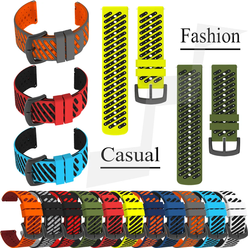 24mm Silikon Armband Für Suunto 9 Baro 7 D5 Spartan Sport Handgelenk HR Smart Uhr Band Atmungsaktive Armband armband Armband