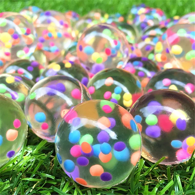 Rubber 19mm Cloud Bouncy Balls Funny Toy Jumping Mini Neon Swirl Bouncing Balls Kids Sports Toy Balls Cat Toy