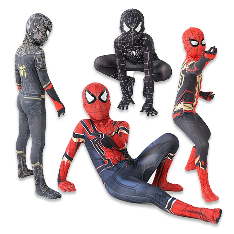 大人のためのマーベルのスパイダーマンコスチューム,自宅からのスーパーヒーローのコスプレ,3dプリント,ジャンプスーツh