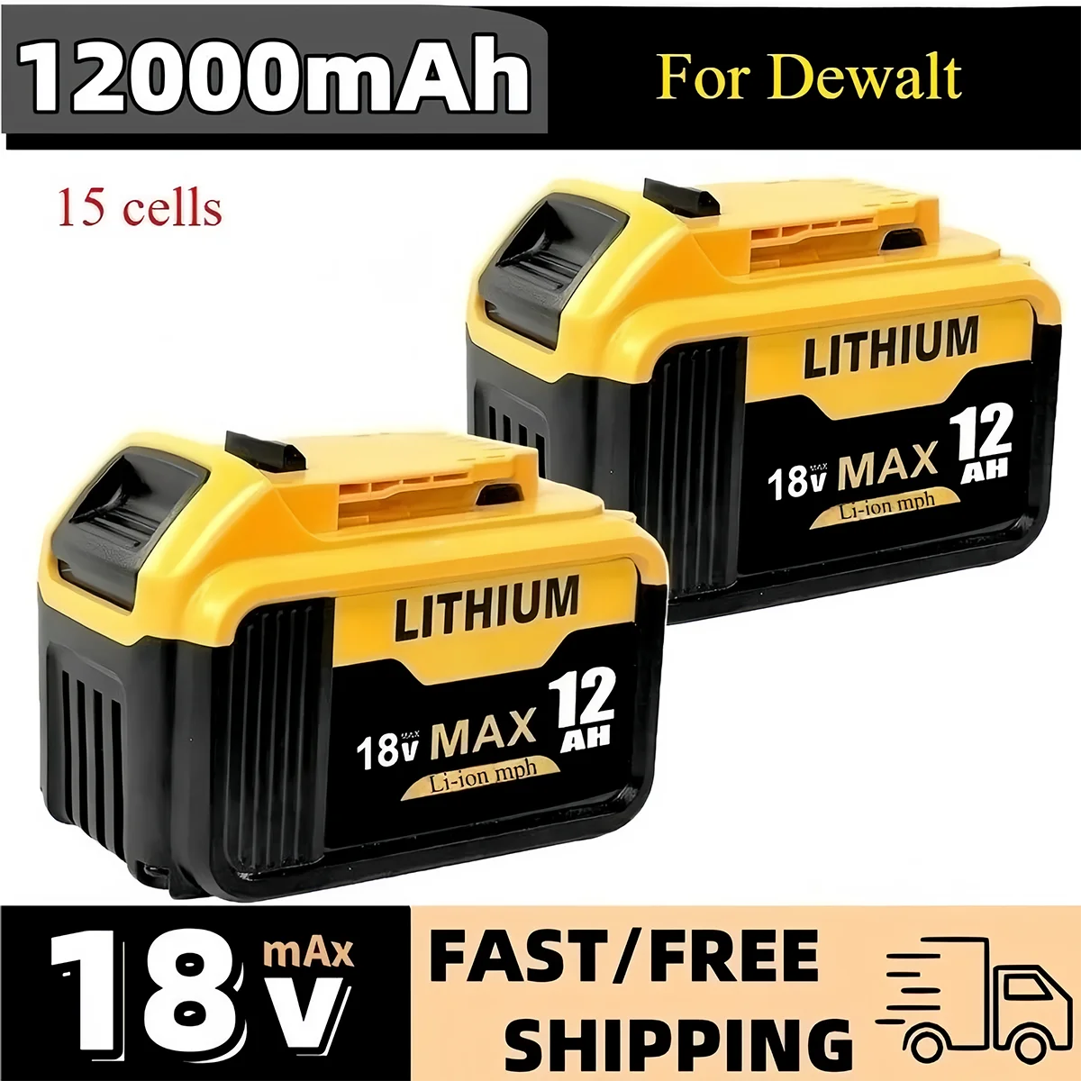 

100%Original 18V20V 12AH Batería Compatible DeWalt herramientas eléctricas DCF887 DCG405 DCD791 DCF922 20V reemplazo de batería
