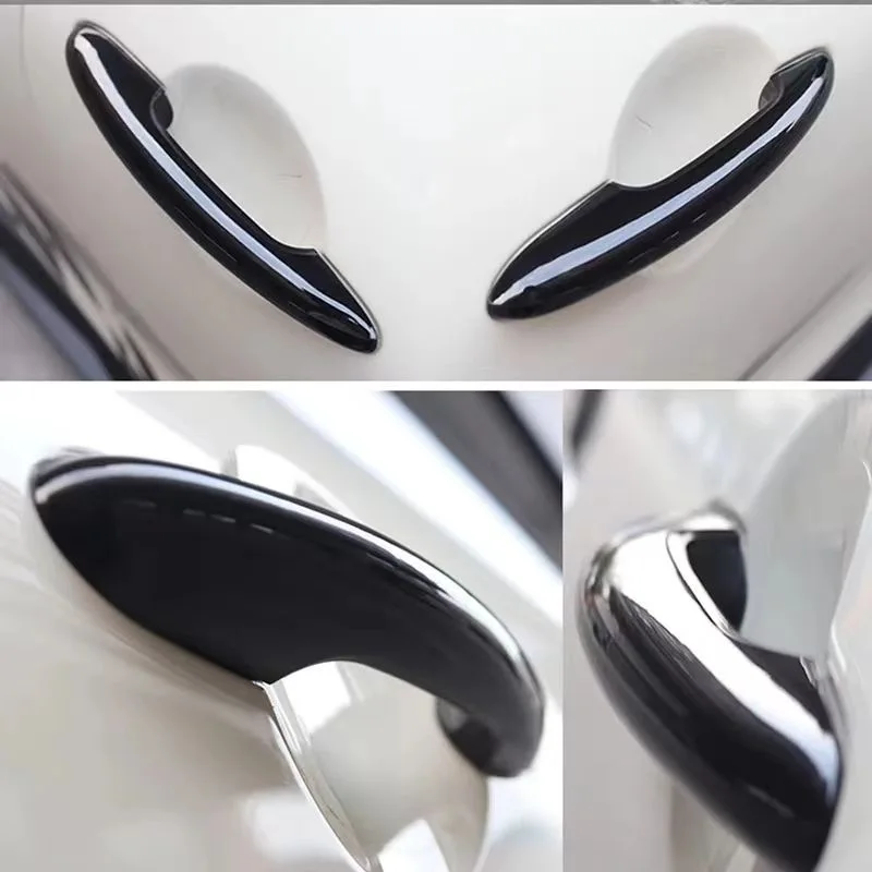 Carbon Fiber Glossy Black Car Door Handle Sticker For BMW MINI Cooper S F54 F55 F60 F56 F57 Countryman Styling Accessories