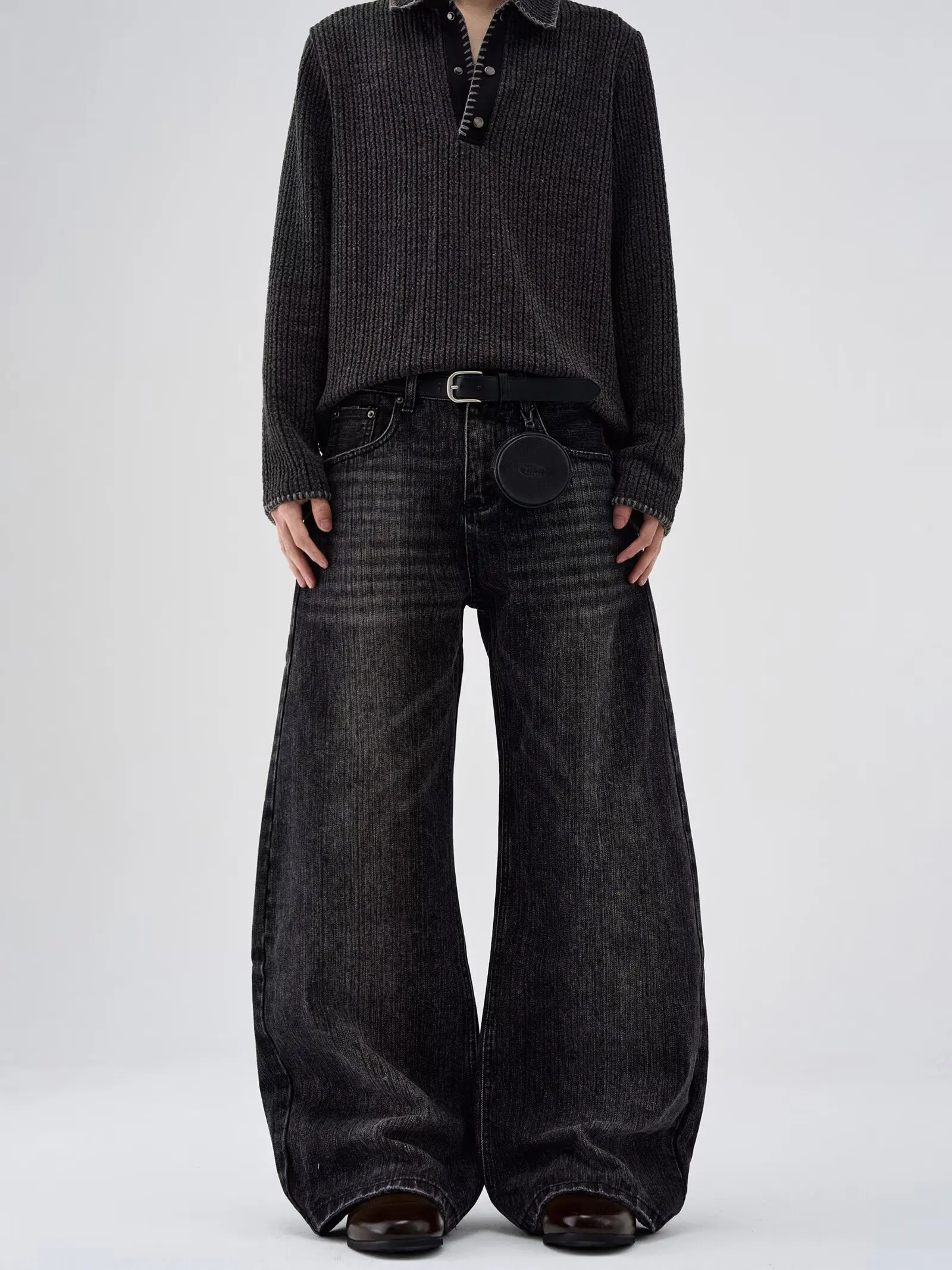 Damesjeans Amerika Hip Hop Rap Jeans Wijde pijpen Jeugd Populaire jeans Rechte pijpen Retro losse broek Oversized denimbroek