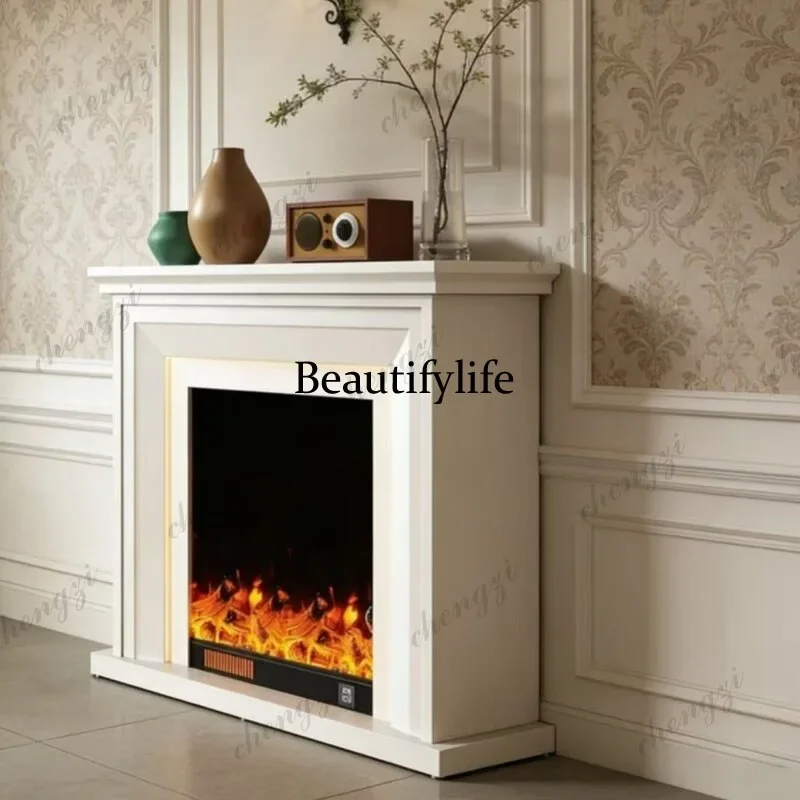B56 French Fireplace Simulation Fire Decoration Cabinet Home Indoor Living Room Flame Retro Fireplace Rack Xuan Cabinet Electron