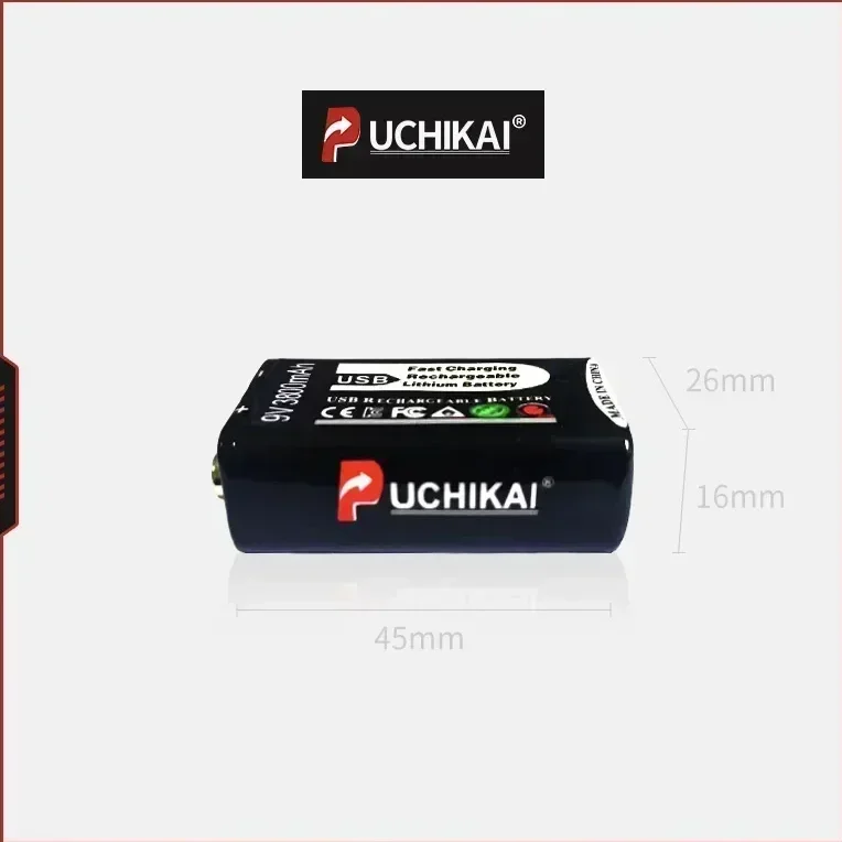 9V Rechargeable Battery 16800mAh 6F22 Micro USB 9v Li-ion Lithium Batteries for Multimeter Microphone Toy Remote Control KTV