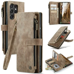 Leather Phone Case for Samsung Galaxy S25 Ultra S23 FE S22 S21 S20 Plus A30 A22 A32 A33 A51 A52 A53 A71 A72 S22 5G Wallet Cover