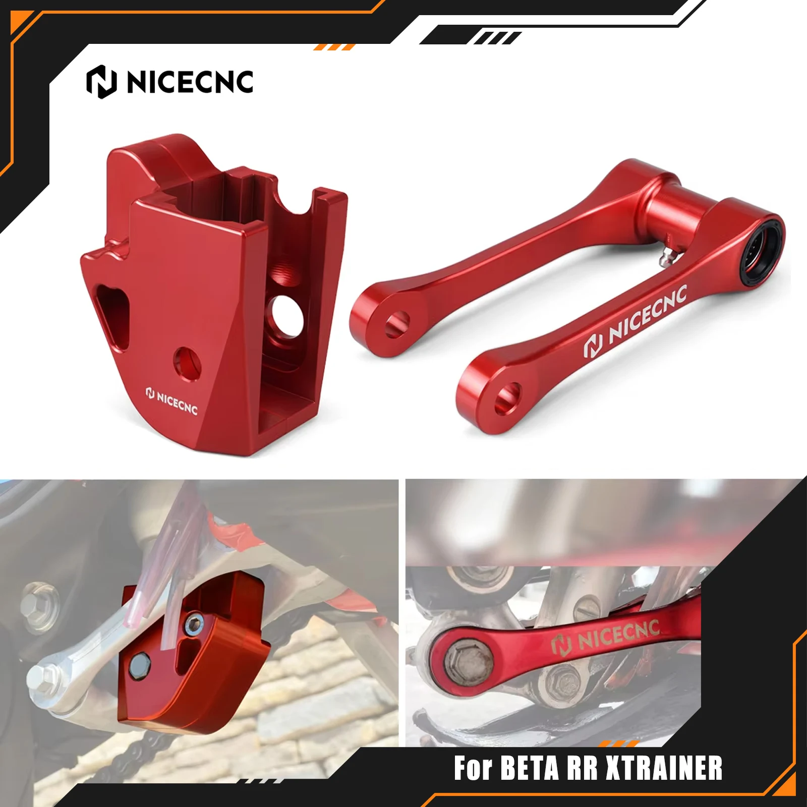 

NICECNC For Beta RR 300 2015-2024 2023 RR 250 RR 350 RR 390 RR 430 1.25IN/30MM Lowering Link Kit & Shock Absorber Linkage Guard
