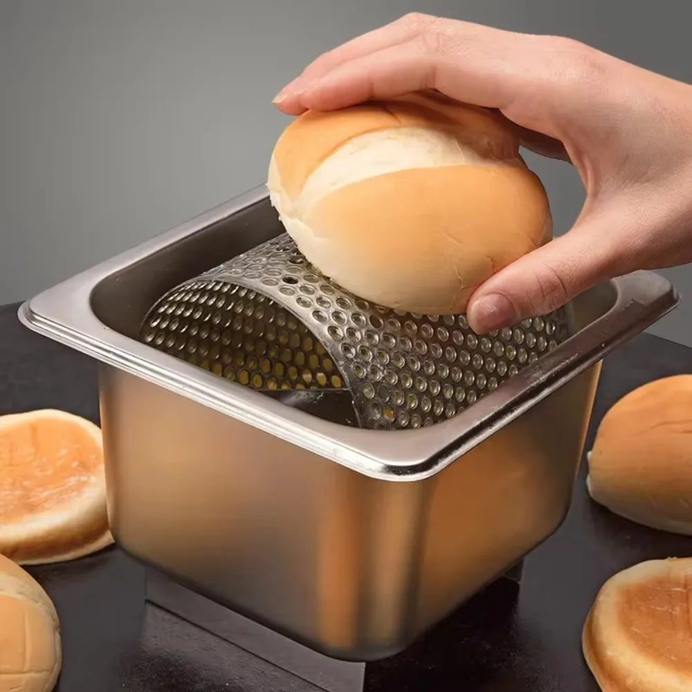 

Burger Tool Stainless Steel Butter Roller Removable Labor-saving Butter Applicator with Base Efficient Butter Dispenser Bread