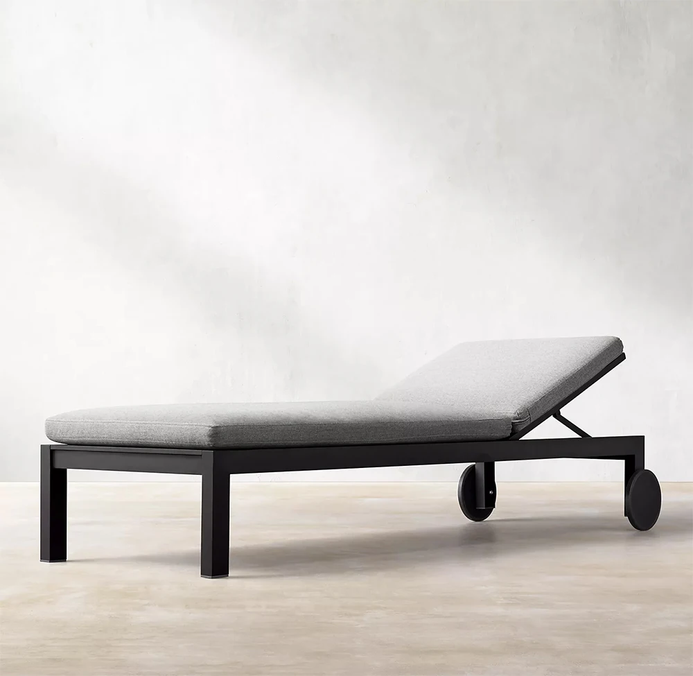 

Beach Holiday Villa Furniture Aluminum Outdoor Sofa Bed Hotel Terrace Sunbathing Lounger