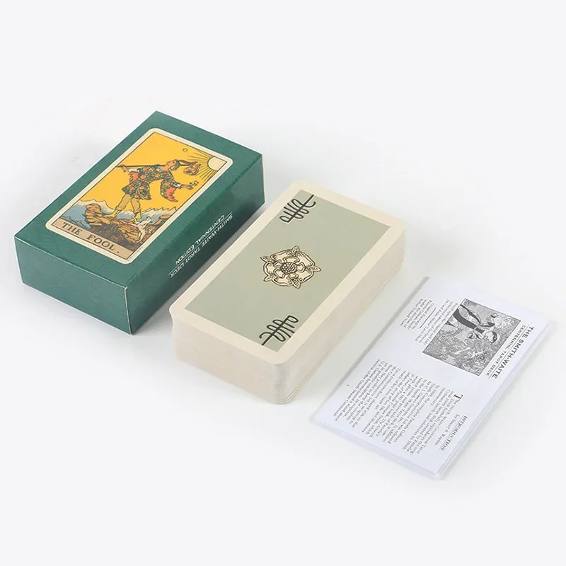 78 Sheets Green Box Tarot Art Paper Smith Waite Tarot Centennial Edition Plastic Sealing Board Entertainment Game