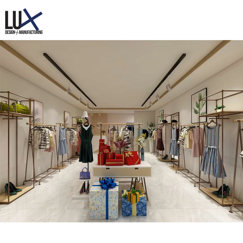 custom.Customized Factory Shiny Stainless Steel Display Rack Ladies' Retail Clothes 5-Year Warranty 500+ Stores Cap