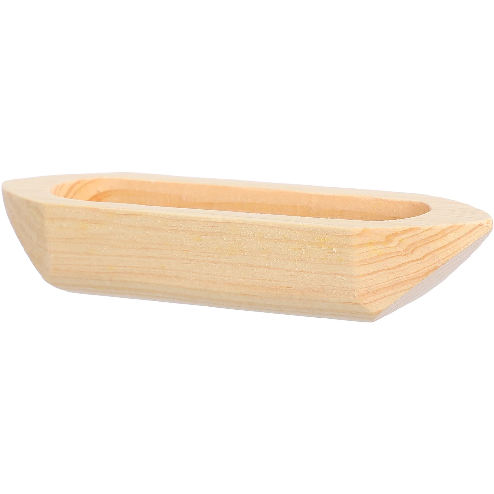 Decorations Rowing Unfinished Paintable Boat Wooden Shaped Plates Model Natural