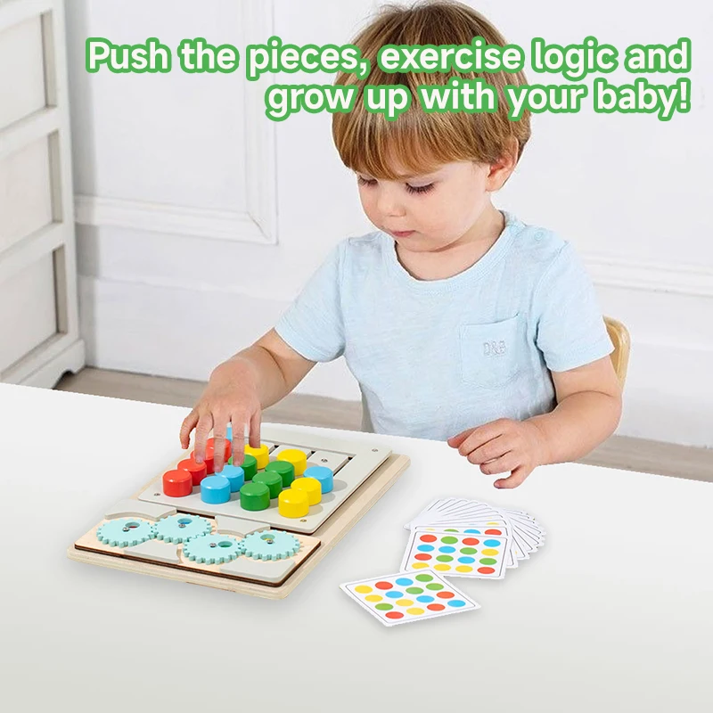 Montessori Giocattoli in legno Bambini Colore Forma Corrispondenza Cognizione Gioco di apprendimento Giocattoli Attività di formazione Giocattoli di coordinazione occhio-mano