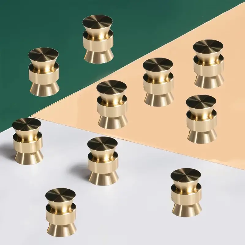 Luxury 10PCS Solid Pure Brass European Furniture Pulls Handle Drawer Knobs Cupboard Wardrobe Kitchen Shoe TV Cabinet Pulls Knobs