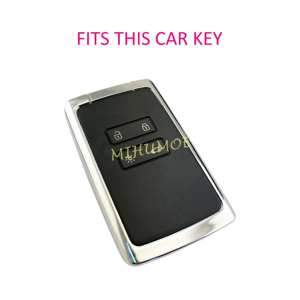 Metal Leather Key Fob Case Cover Keychain For Renault Captur Clio Arkana Kiger Austral Megane Koleos Kadjar Espace 2024 2023