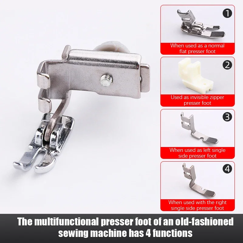 Sewing Machine Presser Foot Universal Sewing Machine Accessories Invisible Zipper Left and Right Unilateral Presser Foot