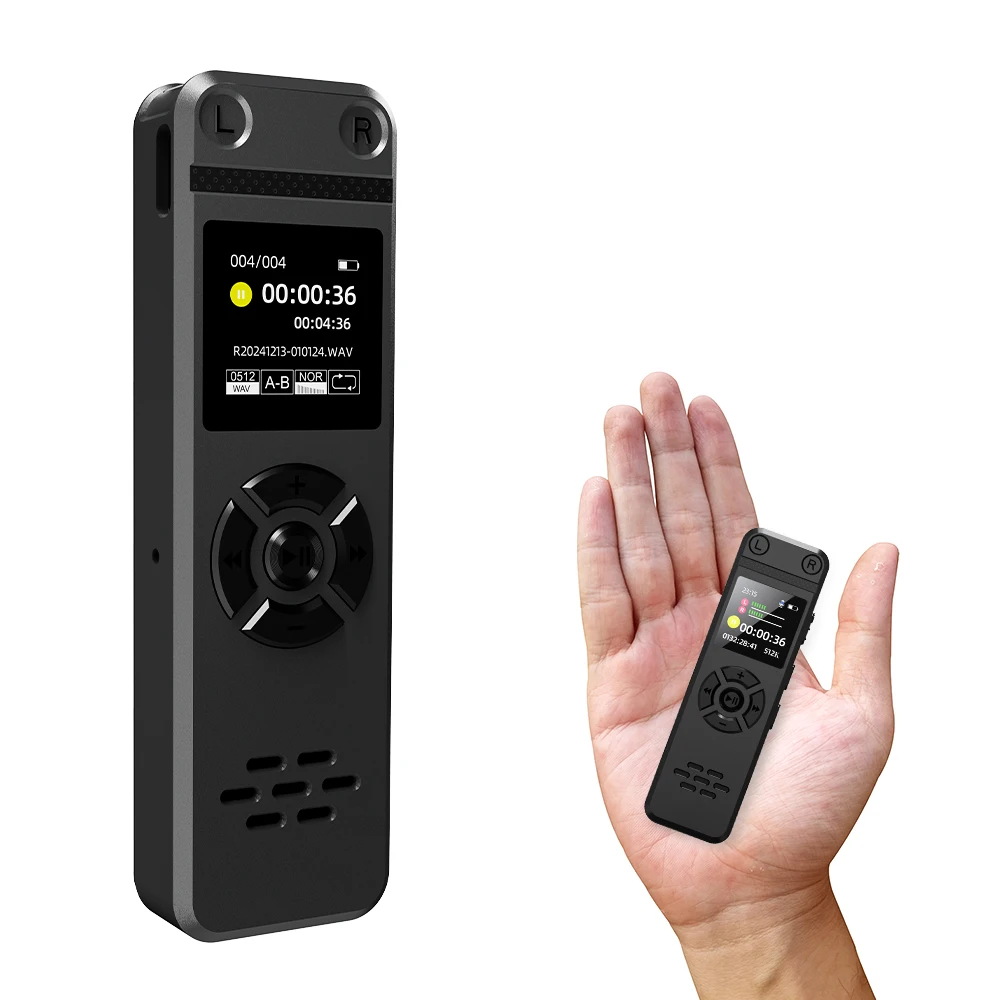 

Перезаряжаемый диктофон Vandlion V98 типа C, 97 часов, длительная запись, диктофон 64 ГБ, активированный шумоподавлением