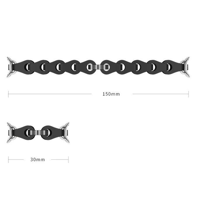Women Bracelet for Xiaomi Mi Band 10 9 8 NFC Sports Silicone Strap Breathable  Watch Band Chain Link Correa for Miband8 Miband9 image 6