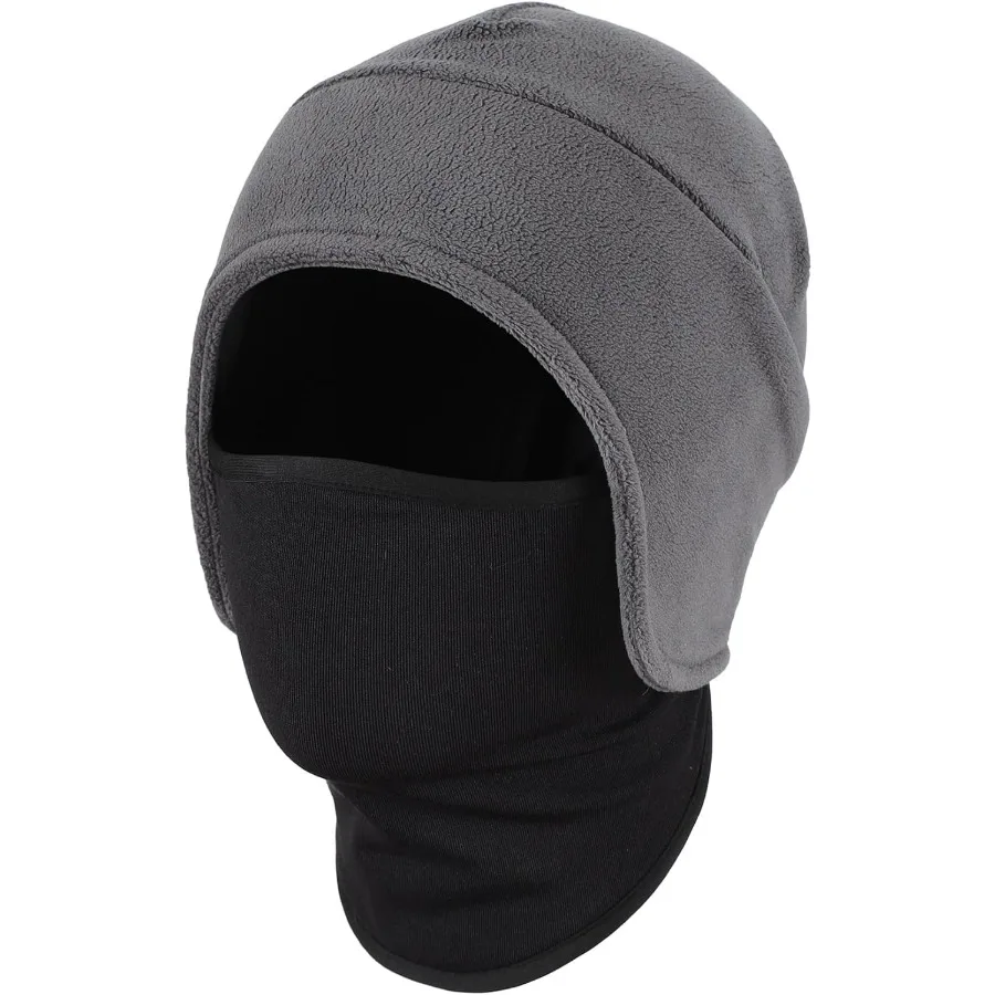 

Home Prefer Men's Winter Hat Fleece Beanie with Face Cover 2 in 1 Beanie Hat for Men Women