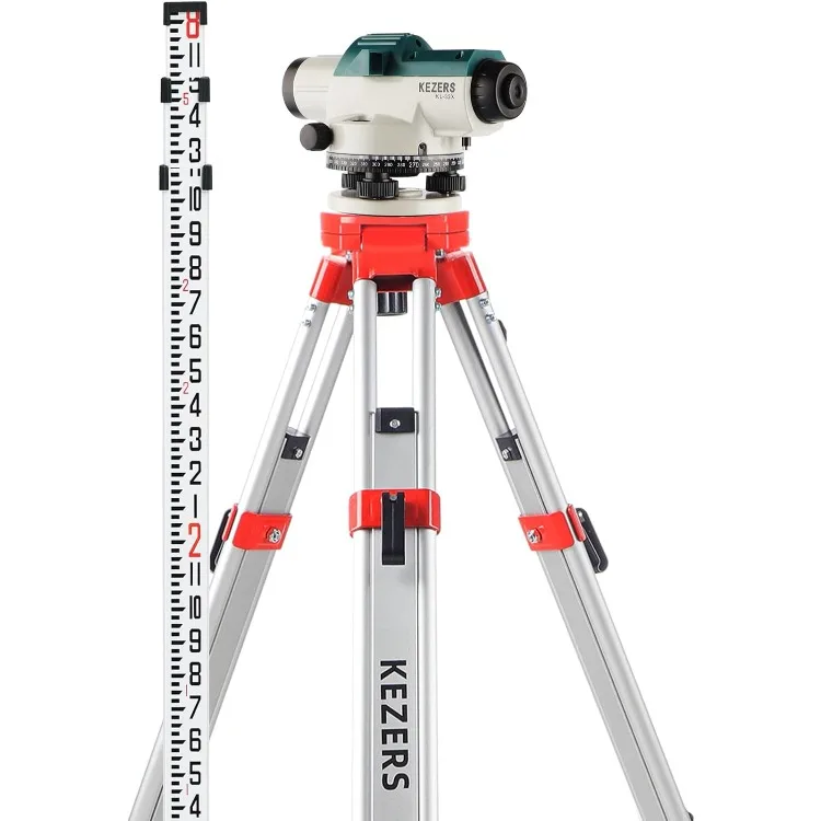 

2X Automatic Optical Level Kit with Tripod,Self-Leveling Magnetic Dampened Compensator and Transport Lock,Aluminum Survey Tripod