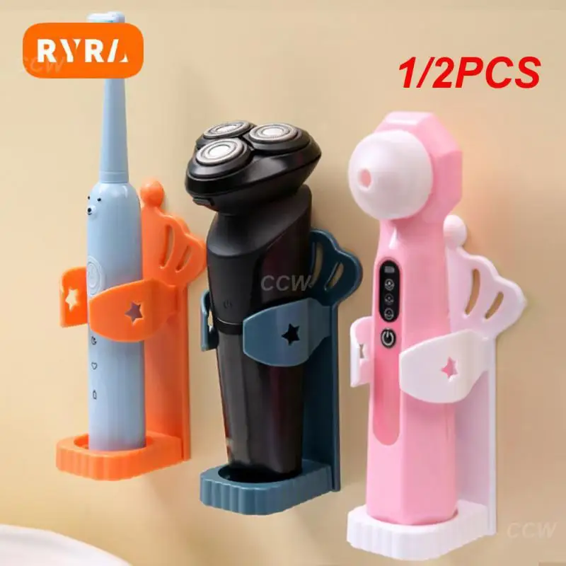 1/2PCS Bathroom Razor Rack Waterproof Moisture-proof Punch Free Bathroom  Accessories Kitchen Space Saving Storage Holder