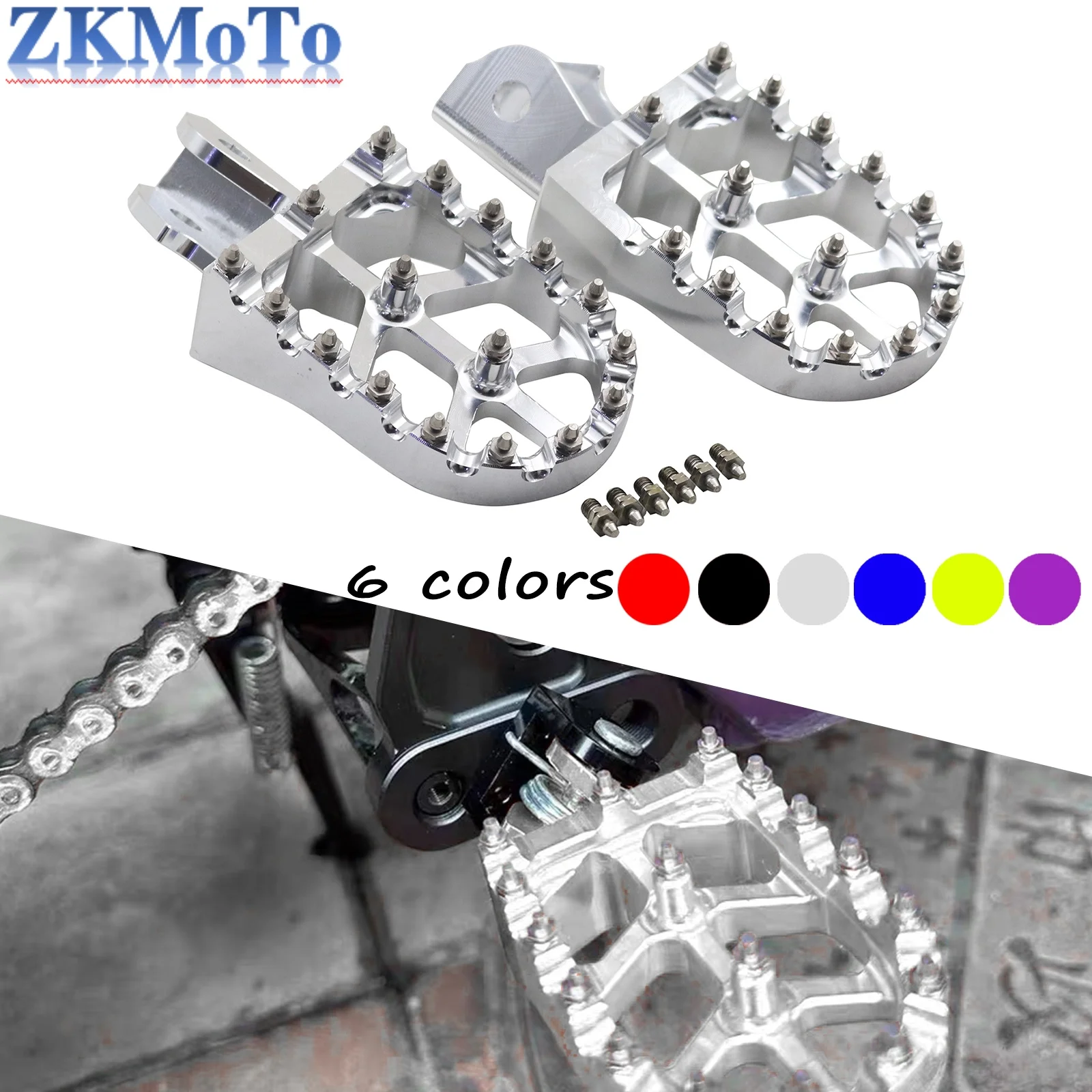 

Motorcycle CNC Footpegs Foot Pegs Rests Pedals For Sur-Ron Surron Sur ron Light Bee S & Light Bee X Electric Dirt Bike Universal