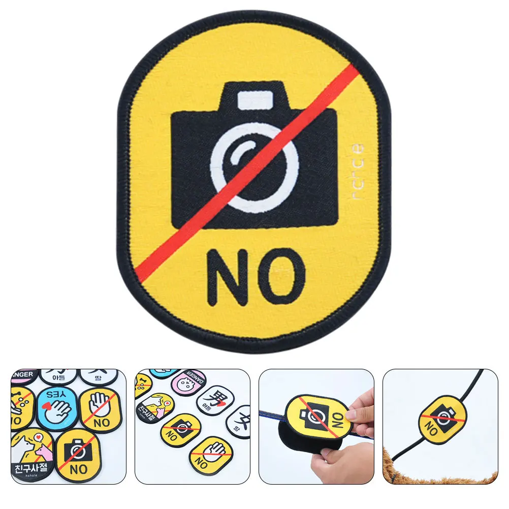 

Pet No Photographing Identification Label Social Warning Sticker Tape High Visibility Leash Reminder Decal for Easy Pet