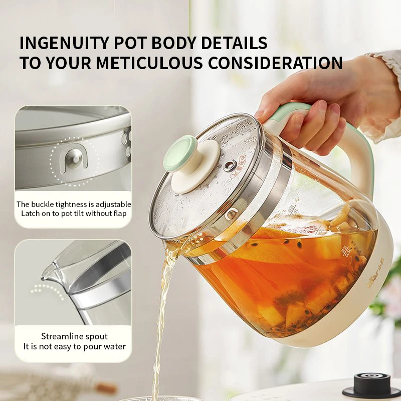 2024 New Health Pot Household Multi functional Electric Water Pot Boiling Water Flower Tea Pot Office Tea Cooking Small Set