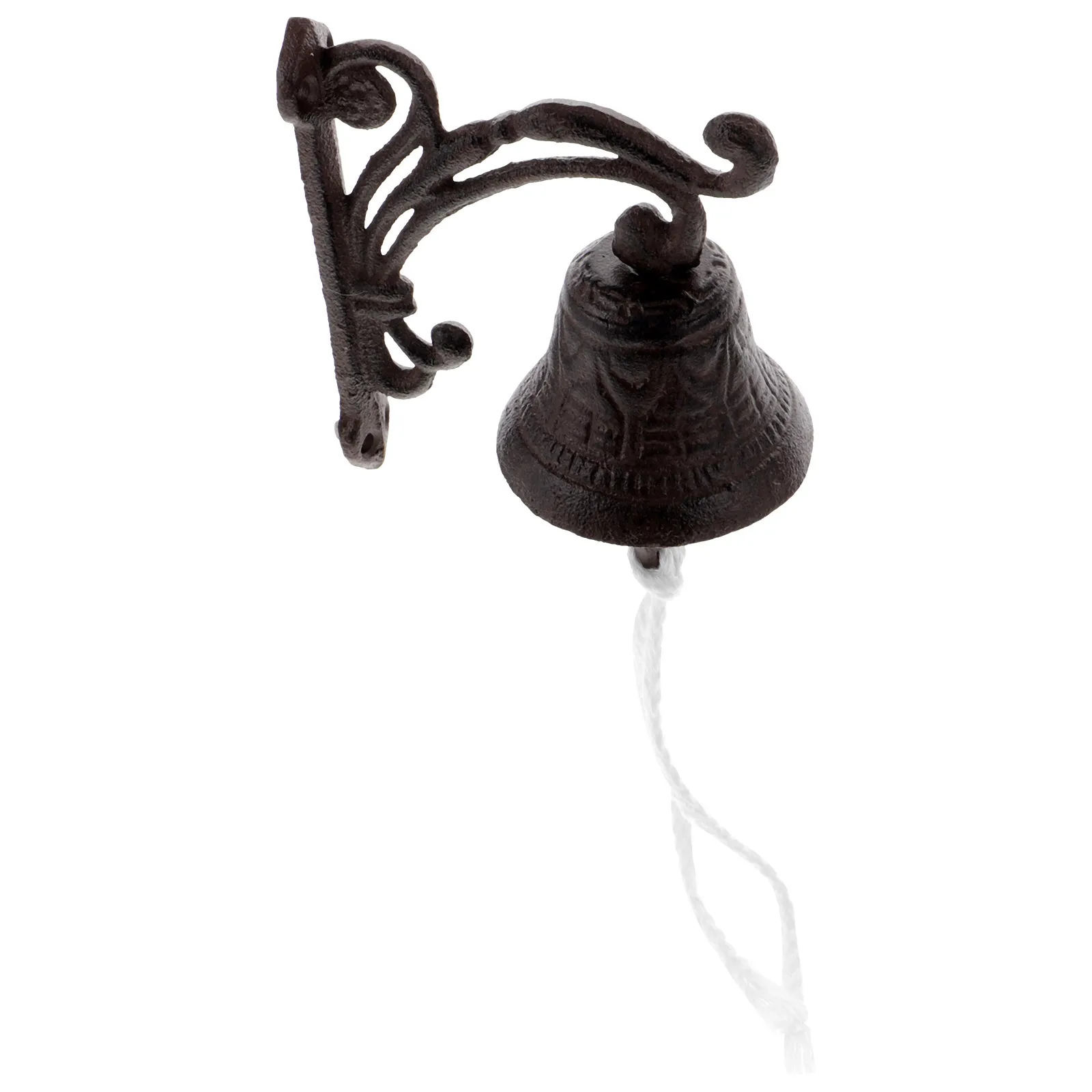 

Manually Shaking Doorbell Vintage Style Iron Construction for Outdoor Indoor Use Rustic Wall Hanging Bell Decorative Pendant