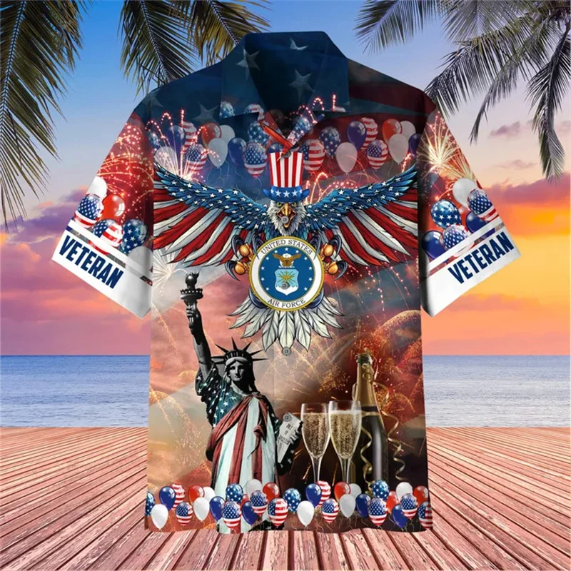 New Summer 3D UNITED STATES Soldiers Armys Printed Shirts For Men Veterans Graphic Short Shirts Vintage Fashion Cool Top Clothes