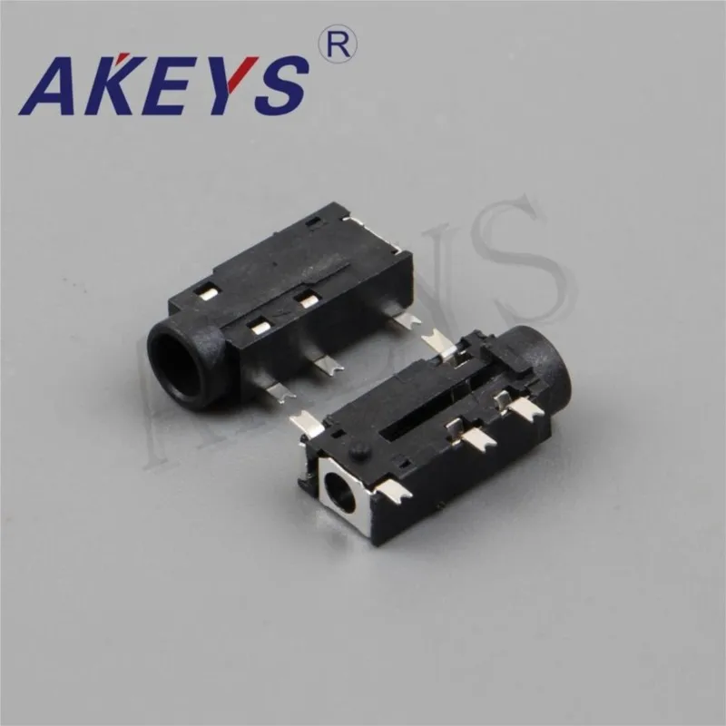 10PCS PJ-381b-5p 3.5 Earphone Jack 5 Pin Insert Pin 1 Fixed Pin Jack For Micro Usb Power Socket