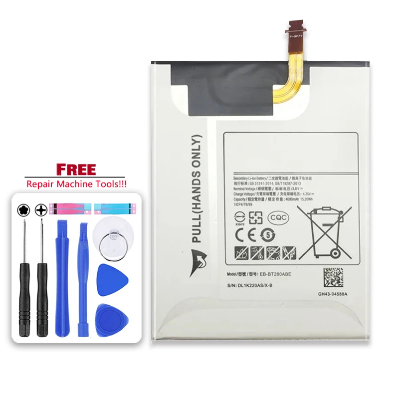 

EB-BT280ABE 4000Mah запасная батарея для Samsung Galaxy Tab A 7,0 SM T280 T285 SM-T280 Bateria номер отслеживания