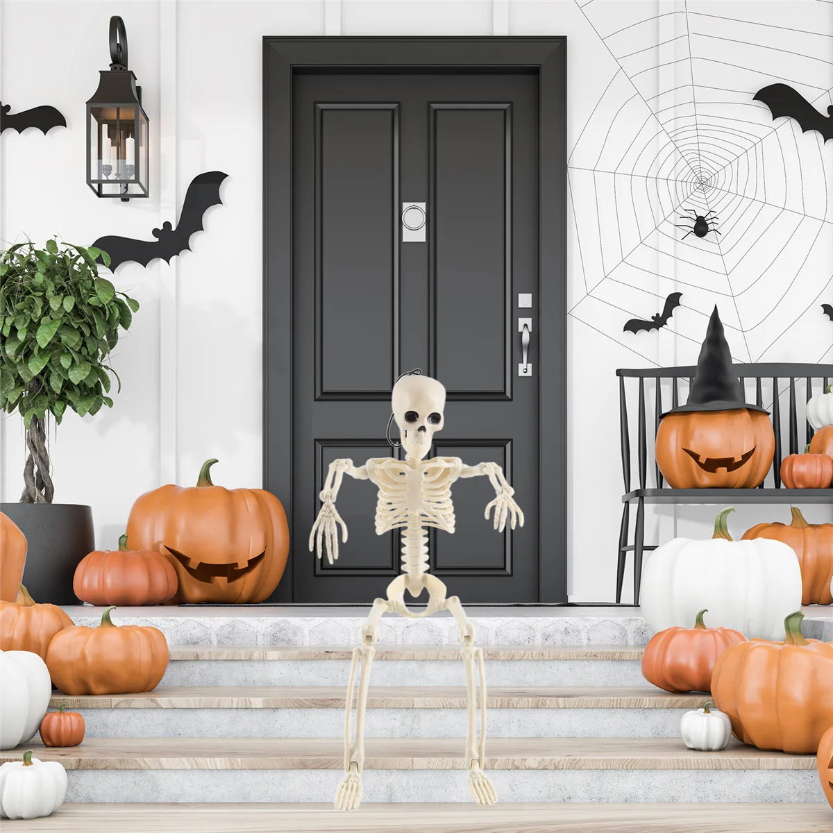 دعامة بشرية كاملة ، ديكورات الهالويون ، إكسسوارات منزل مسكون ، ديكور جرف ، يمكن حمله ، 40: 1