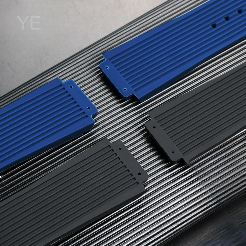 Breathable Skin Friendly Silicone Watchbands for Hublot Yubo Big Bang Classic Fusion Series Waterproof Sweatproof Strap 26x19mm