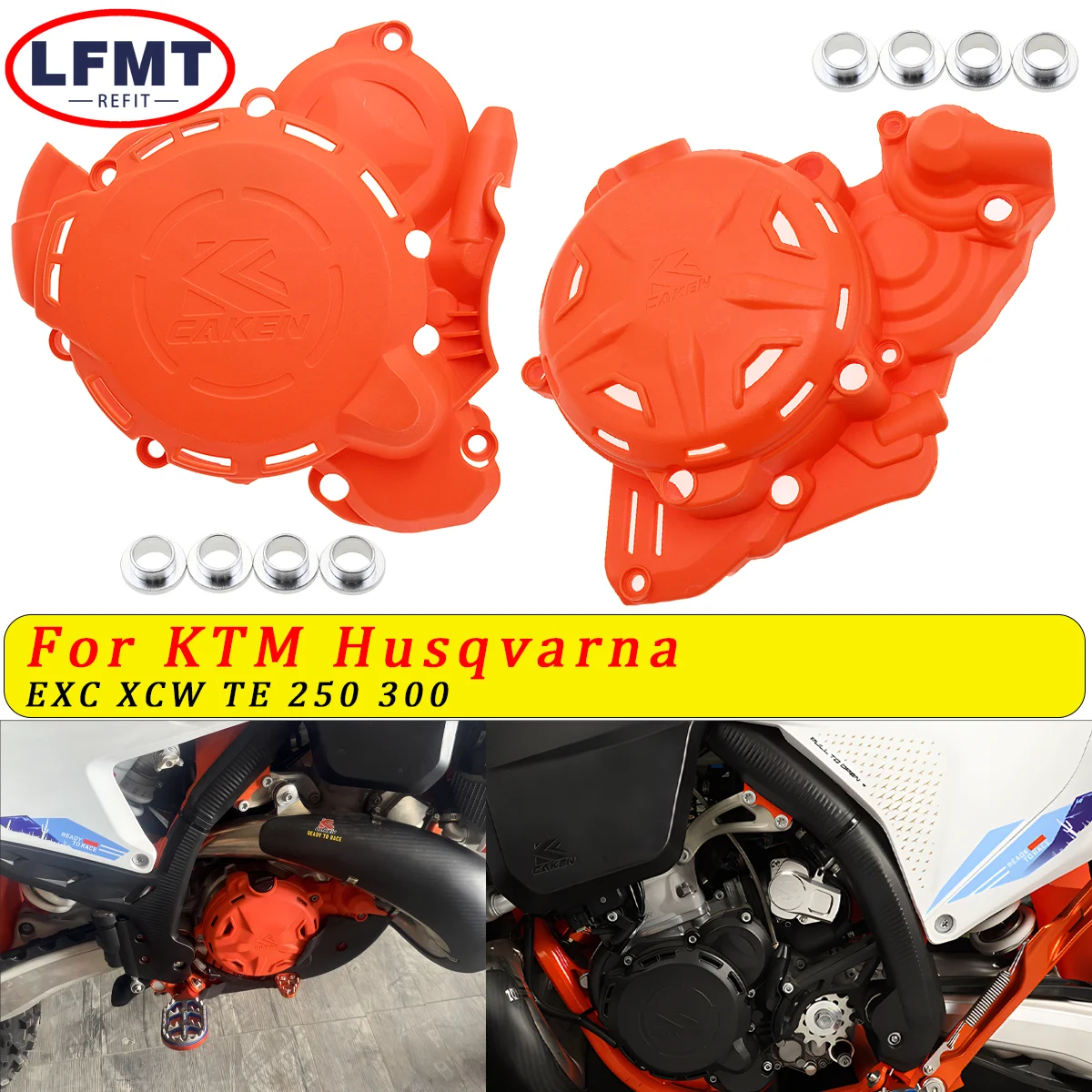 Motorcycle Engine Ignition Clutch Cover Protector Guard For KTM EXC250 EXC300 XCW250 XCW300 For Husqvarna TE 250 300 PRO 2024