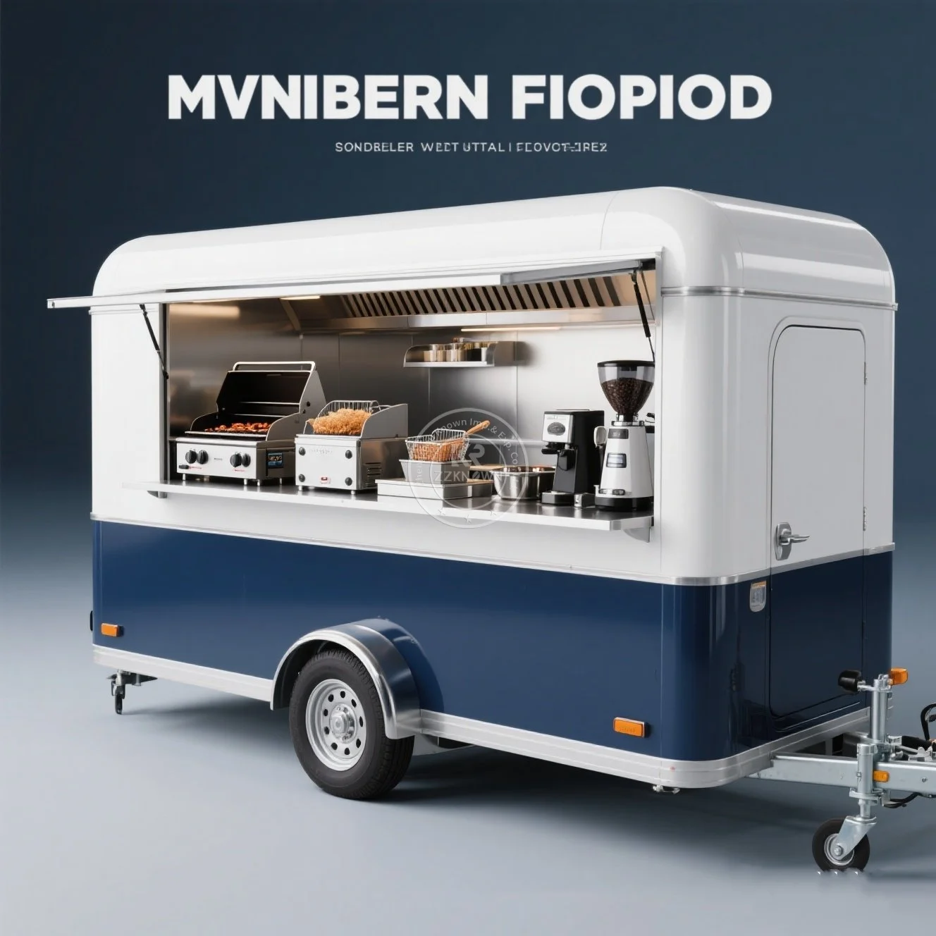 

Street Pizza Trailer Mobile Kitchen Bar Gelato Carts CE Concession Donut Hotdog Shop Snack Food Trailer Fully Equipped