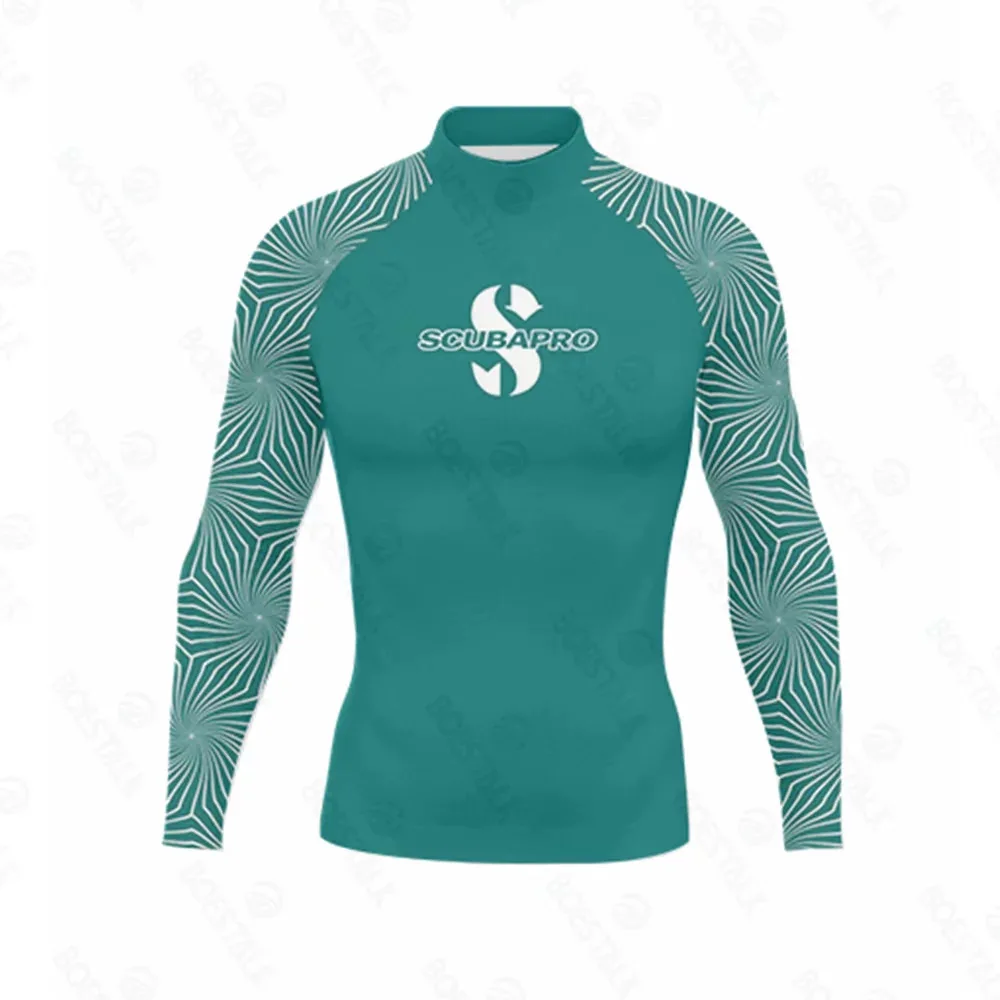 SCUBAPRO Long Sleeve Surfing Rash Guard for Men: UV Protection Swim T-Shirt - Anti-Chafe Dive Top & Water Gear