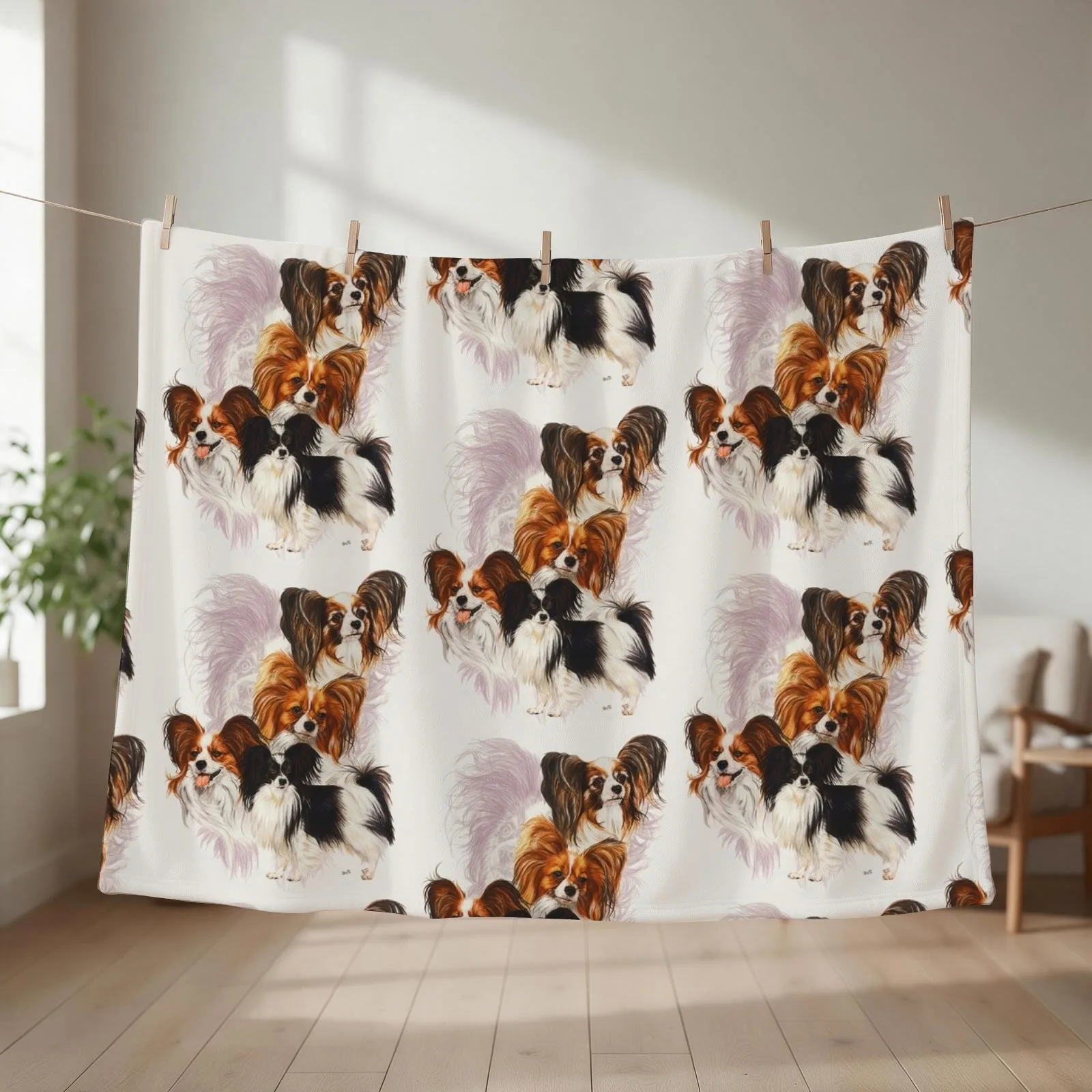 Papillon Medley Throw Blanket couch cozy soft plush fuzzy picnic outdoor blanket