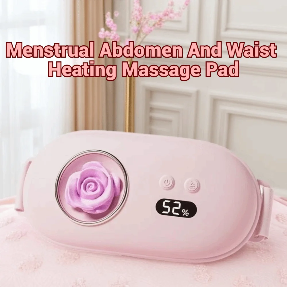 

USB Charging Portable Menstrual Heating Pad Adjustment LED Display Electric Heating Belt Quiet Comfortable for 5V1800mAh