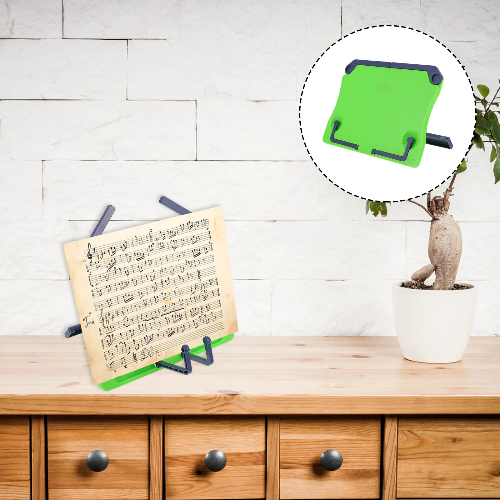 

2Pcs Portable Folding Music Stands ABS Durable Desktop Reading Racks Adjustable Book and Tablet Holders Portable Music Stand