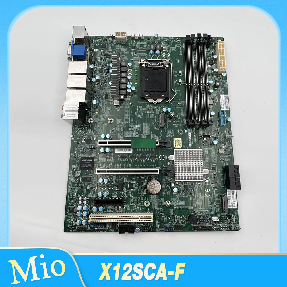 Server Motherboard For Supermicro Single-channel W480 Chip IPMI Tenth Generation i9 i3 i5 i7 X12SCA-F