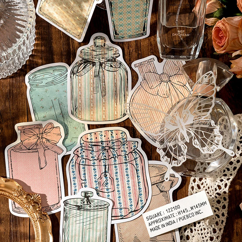 Vintage Collectible Bottles - Tangshi Vintage Jar Collection Sticker Pack