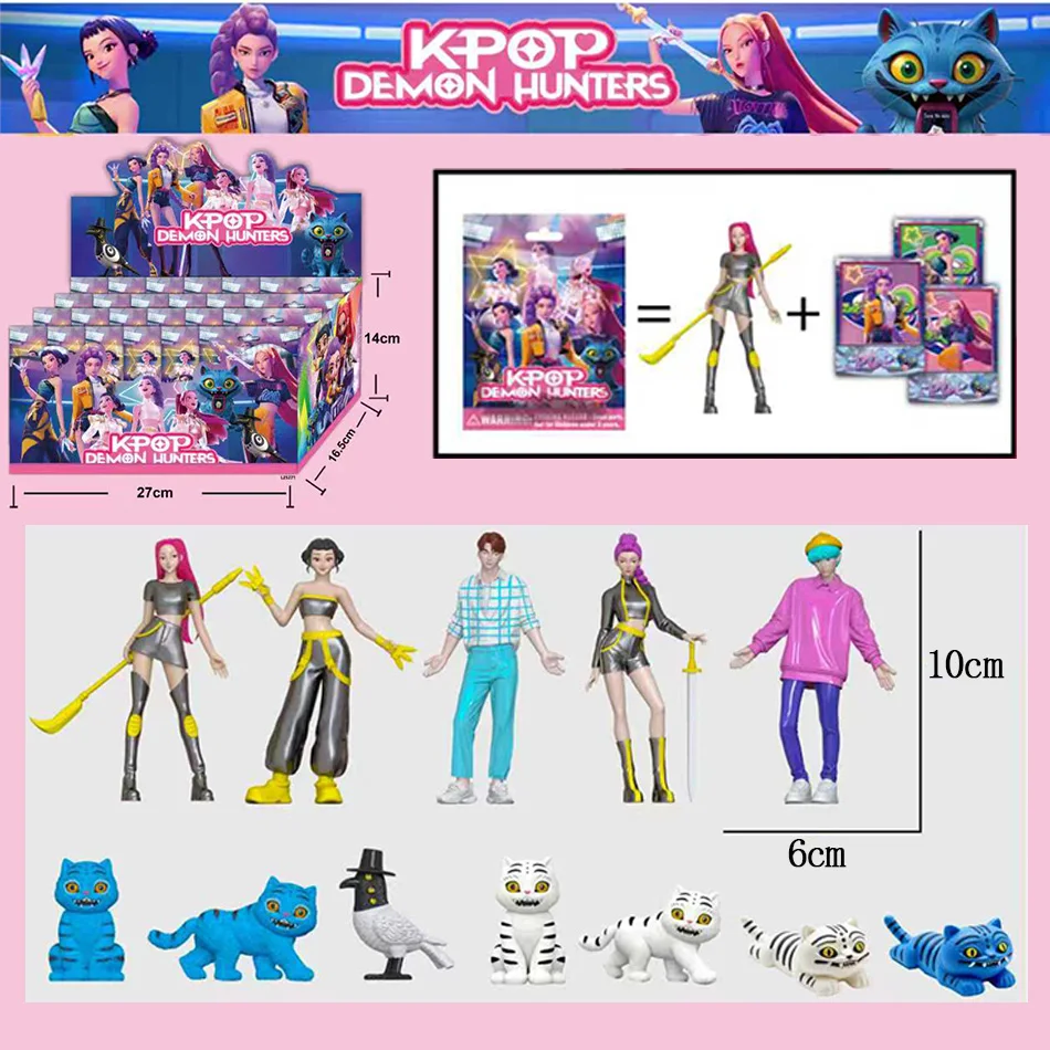 

2025 Kpop Demon Hunters Mystery Box Кукла-Серпи Тигр Руми Мира Зои Киска Интерьер Рождественский и подарок на день рождения