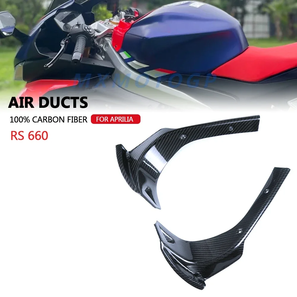 

For Aprilia RS 660 RS660 2020 2021 2022 2023 2024 100% Carbon Fiber Air Ducts Side Fairings Motorcycle Accessories