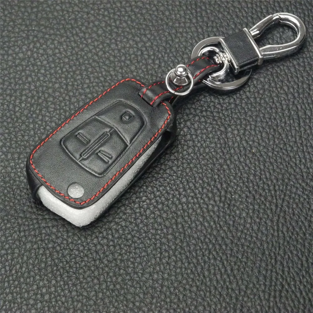 Jingyuqin Leather key Cover Case For Vauxhall / Opel / Astra H / Corsa D / Vectra C / Zafira 3 Buttons No Logo