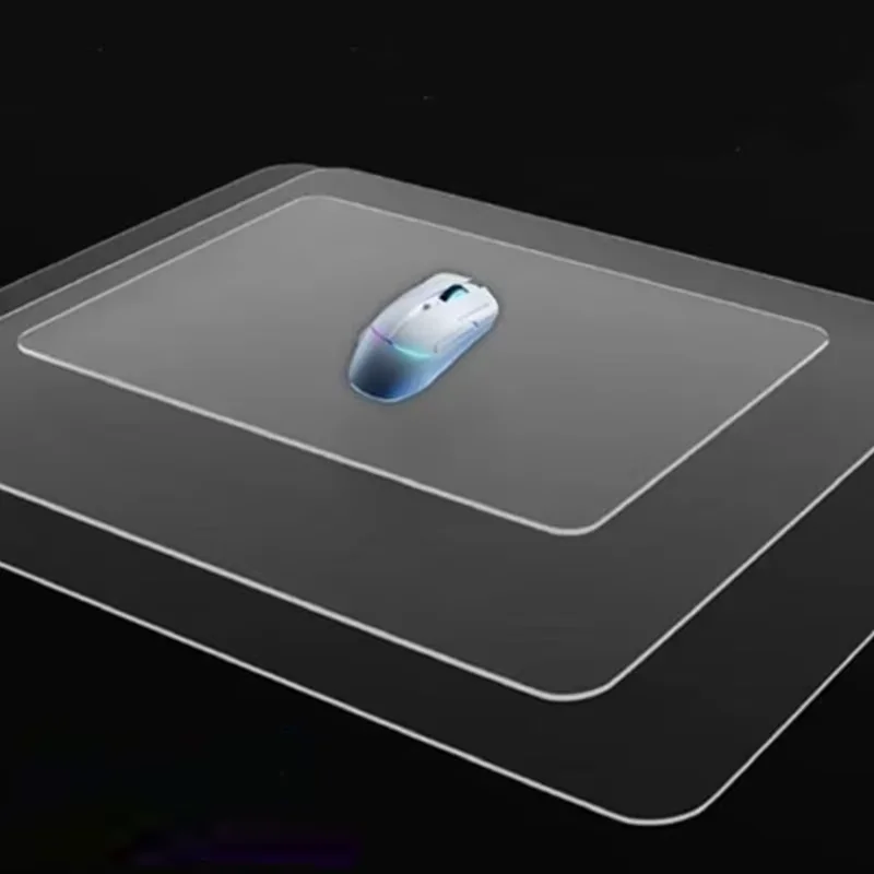 Cute Anime Black Cat Girl Lines Glass Mouse Pad Waterproof And Smooth Electronic Sports Games Office Desktop Decoration 4