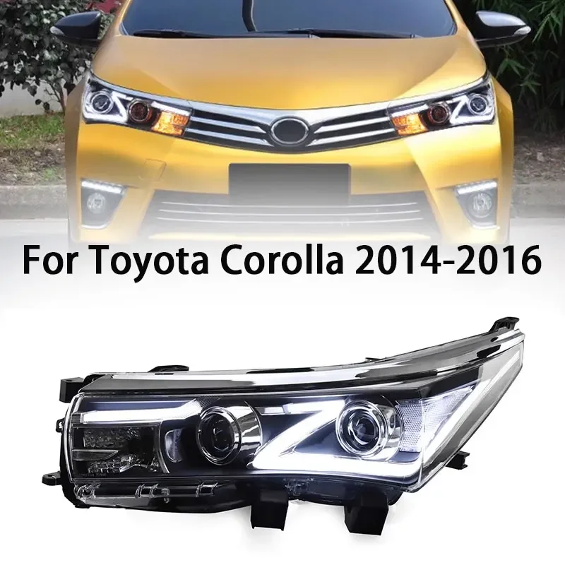 Car Lights For Toyota Corolla LED Headlight 2014-2016 Headlights Corolla Altis DRL Turn Signal High Beam Angel Eye Projector Len