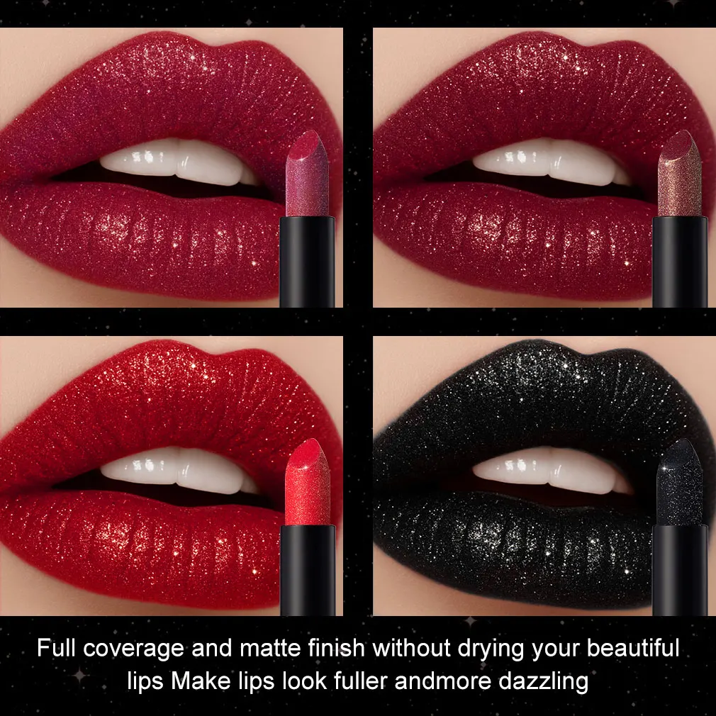 ลิปสติกไดมอนด์ ชิมเมอร์—ลิปบาล์มเนื้อเมทัลลิกสุดตระการตา ไม่เหนียวเหนอะหนะ และติดทนนาน