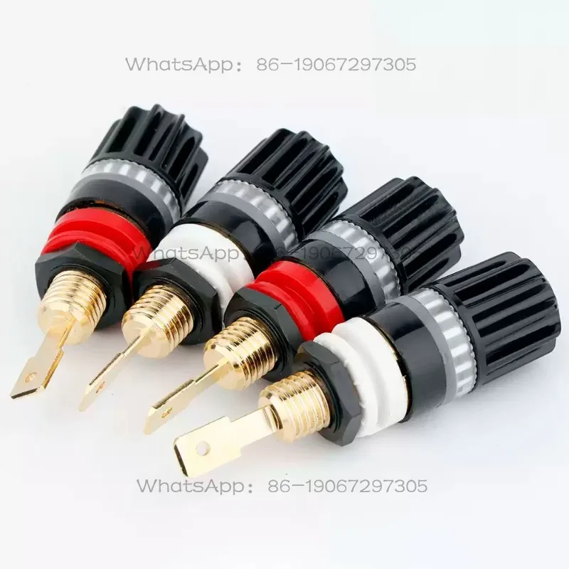 High-end Pure Brass Gold-plated Speaker Power Amplifier Terminal Audio Speaker Banana Plug Socket Terminal Single Point