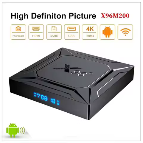 X96M200 Android 14 Amlogic S905X5M Quad Core Smart TV BOX 4GB 64GB 4K@60Hz 2.4/5G Wifi Set Top Fast Box X96 Max Tv Box